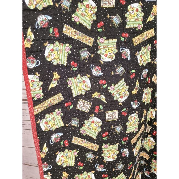 Home Sweet‎ Home Multi Print Black White 34 x 34 Handmade Quilt - Picture 4 of 11